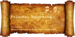 Peleskei Valentina névjegykártya